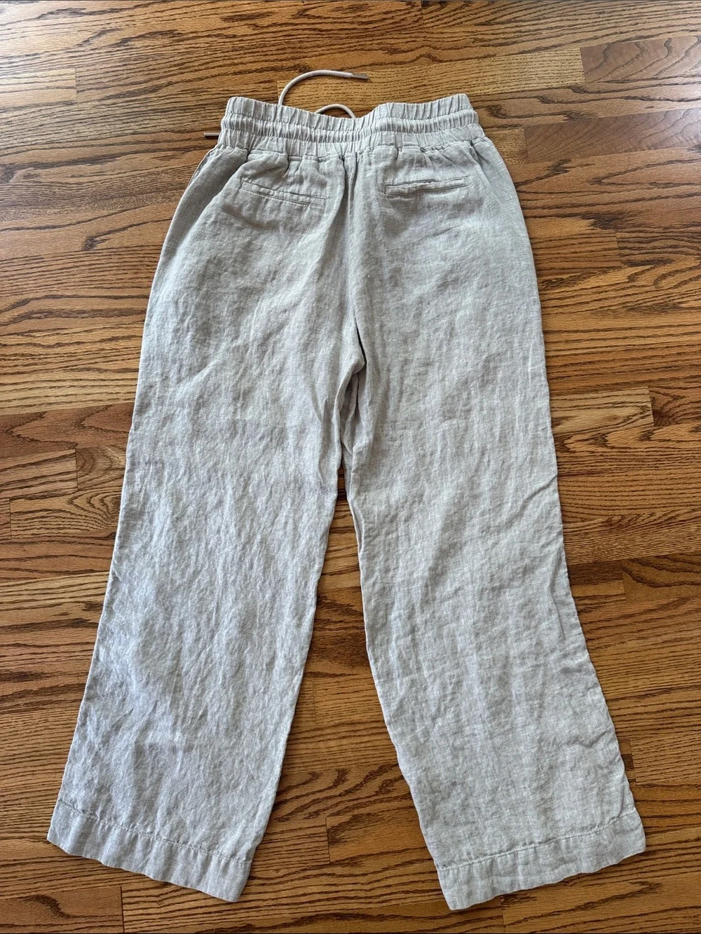 Quince- 100% European Linen Wide Leg Pants, Flax, Medium, Long